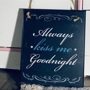 “Always Kiss Me Goodnight” Wall Frame Decor